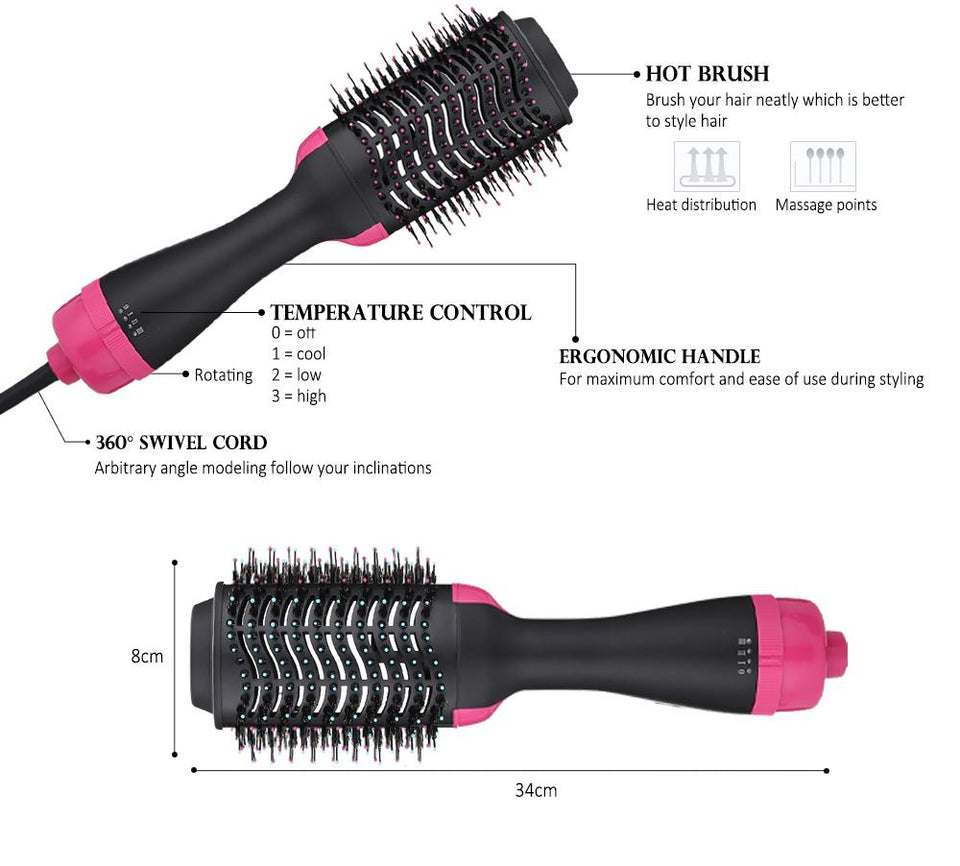 Round Brush, Nano Thermal Ceramic and Ionic Tech Hair Brush